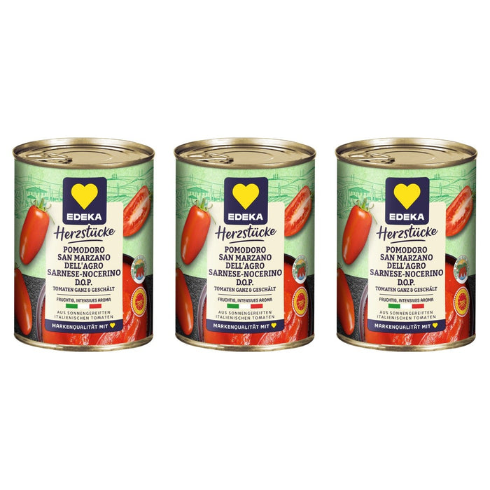 EDEKA San Marzano Tomaten ganz und geschält – 3 x 400 g (1200 g)
