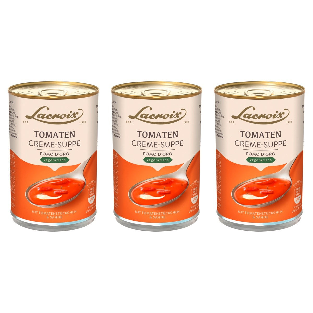 Lacroix Tomatencreme-Suppe Pomodoro – 3 x 400 ml (1200 ml)