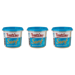 Bautzner mittelscharfer Senf – 3 x 200 ml (600 ml)