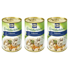 Keunecke Feines für Geniesser Frikassee mit Fleischklößchen und Champignons – 3 x 400 g (1200 g)