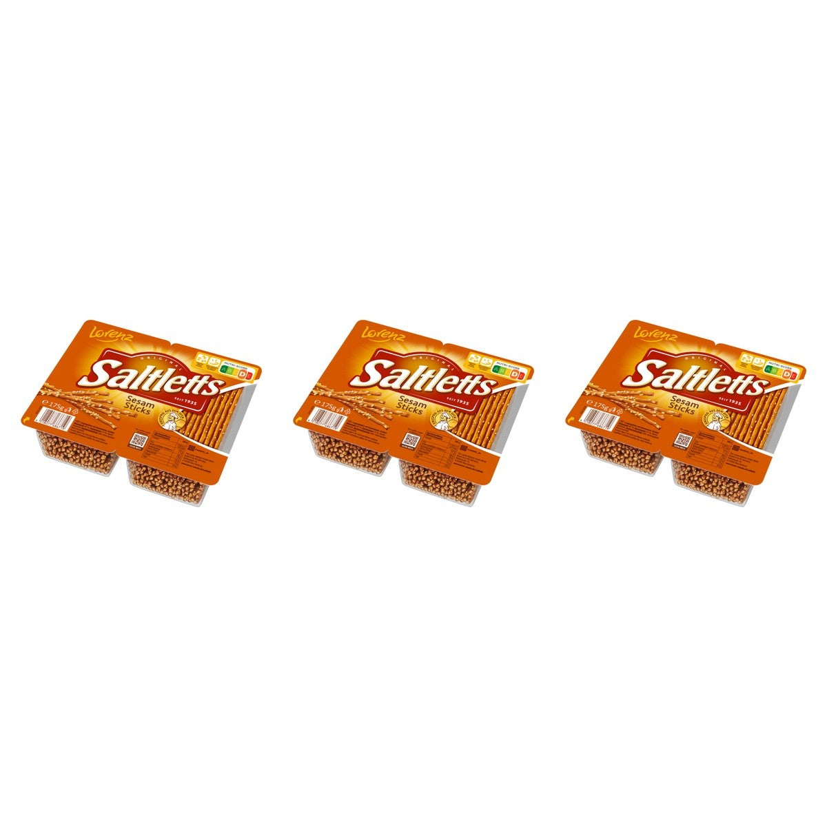 Saltletts Sticks Sesam – 3 x 175 g (525 g)