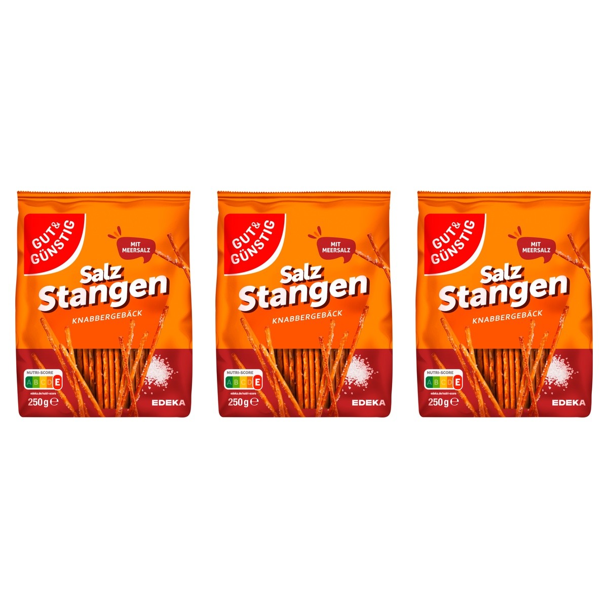 Gut&Günstig Salzstangen – 3 x 250 g (750 g)