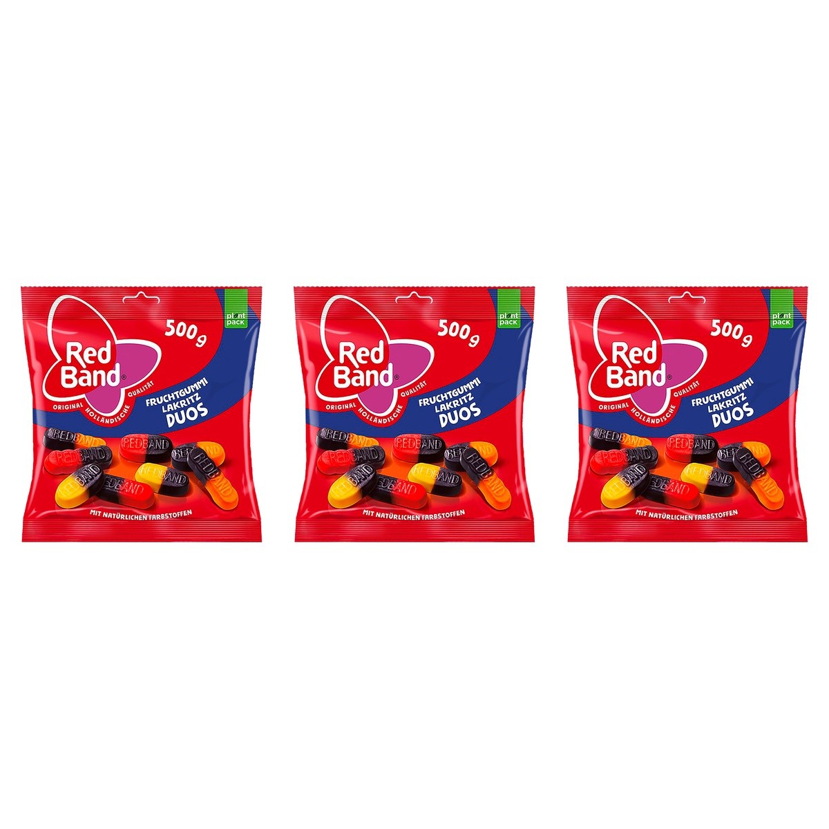 Red Band Fruchtgummi Lakritz Duos – 3 x 500 g (1500 g)