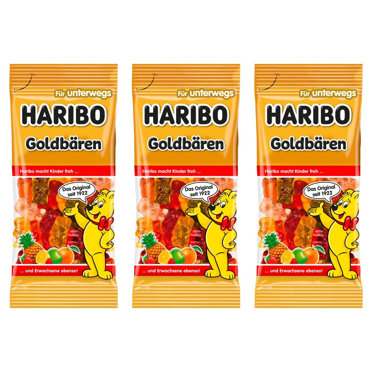 Haribo Mini Goldbären – 3 x 75 g (225 g)
