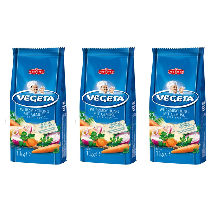VEGETA Würzmischung mit Gemüse – 3 x 1000 g (3000 g)