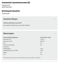 Südzucker Glückszucker Glückswürfel 500g