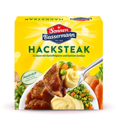 Sonnen Bassermann Hacksteak Sauce mit Kartoffelpüree und buntem Gemüse 480g
