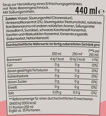 3x SodaStream Sirup Rote Beeren ohne Zucker, 1x Flasche ergibt 9 Liter Fertiggetränk, Sekundenschnell zubereitet und immer frisch (3x440ml)