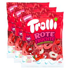 3x Trolli Rote Früchte Mini-Ringe 150g (3x150g)