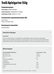 Trolli 4er Vegane Fruchtgummi Mischung Set – Sour Strawbies, Dino Rex, Apfelgarten & Bizzl Mix (4x150g)