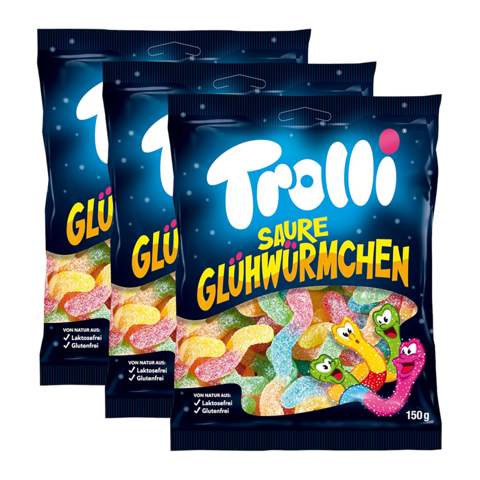 3x Trolli Saure Glühwürmchen 150g (3x150g)