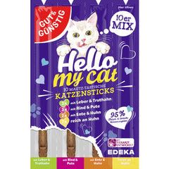 5x Gut & Günstig Hello My Cat Katzensticks Mix 10ST 50G (5x50g)