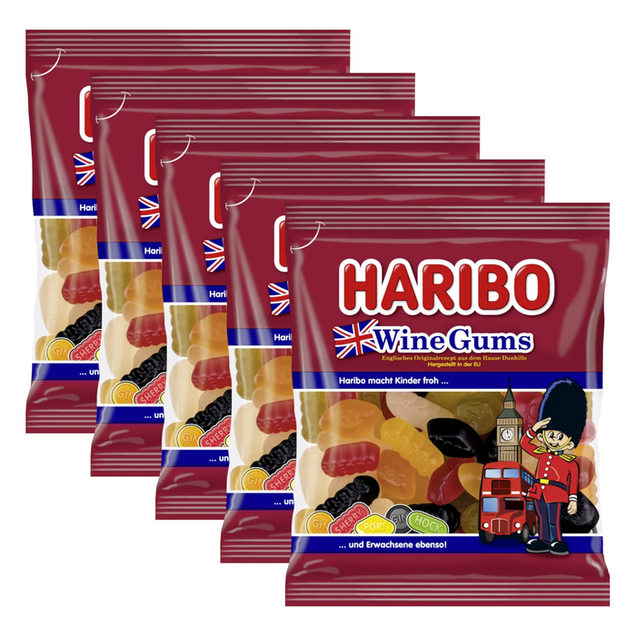 5x Haribo Wine Gums 175g (5x175g)