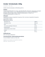 Produktbild anzeigen: kinder Schokolade 100g – Produktinformationen, Zutaten und Hinweise

