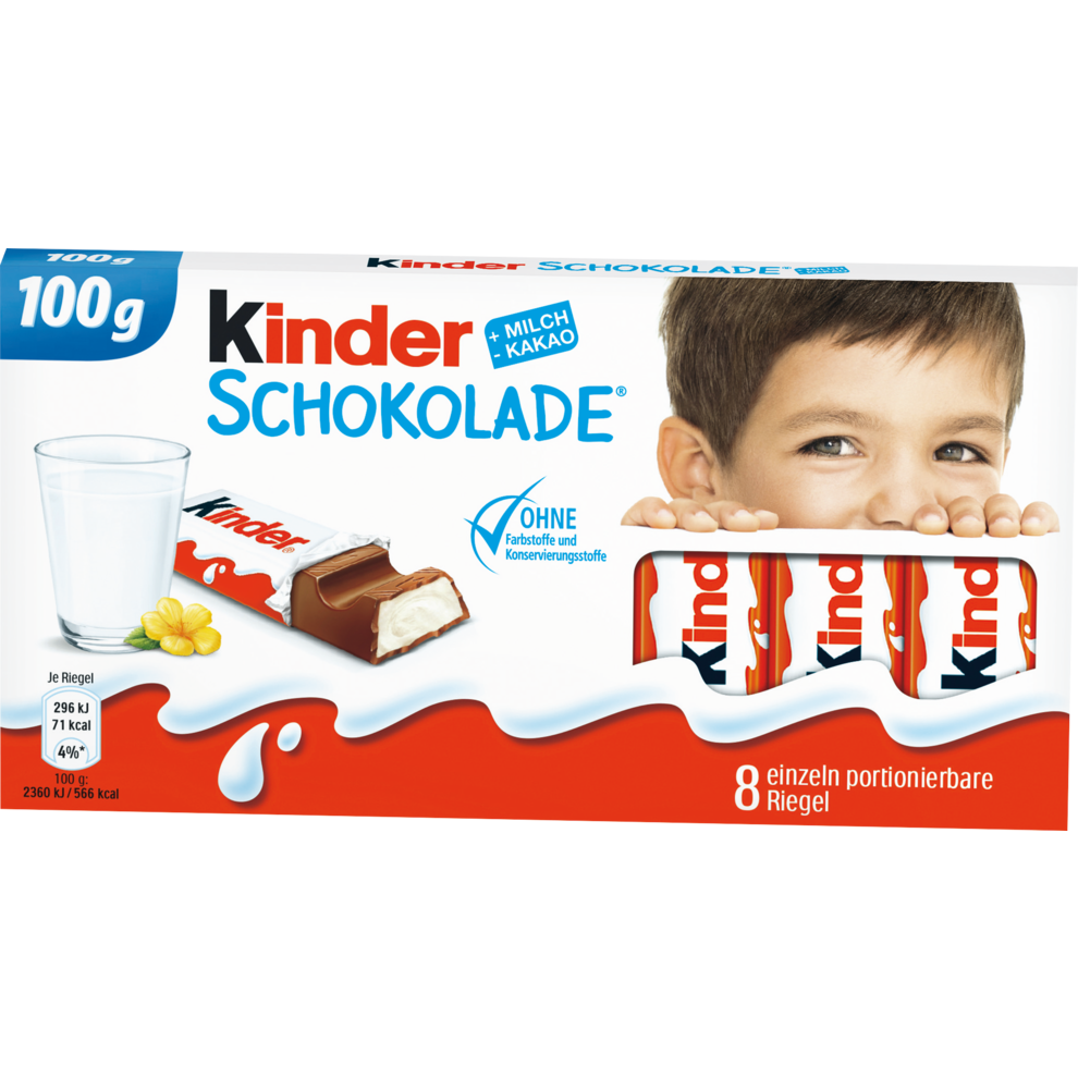 kinder Schokolade 100g – Produktfoto