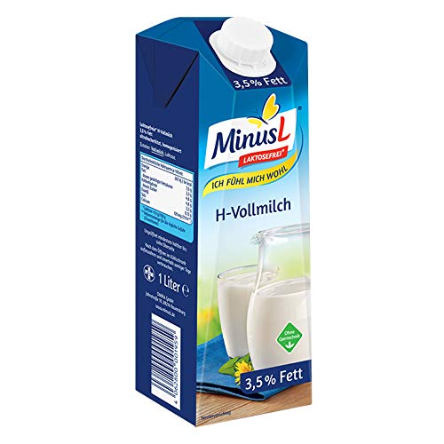 12x MinusL Haltbare Vollmilch 3,5% 1l laktosefrei (10x1l)