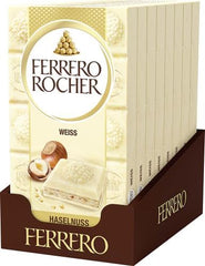 8x Ferrero Rocher Schokolade Tafel Weiß 90g (8x90g)