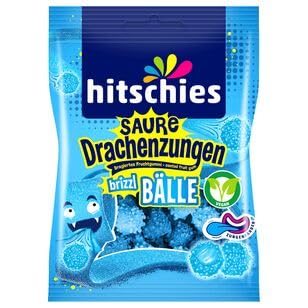 12x Hitschies saure Drachenzungen brizzl Bälle blau (12x100g)