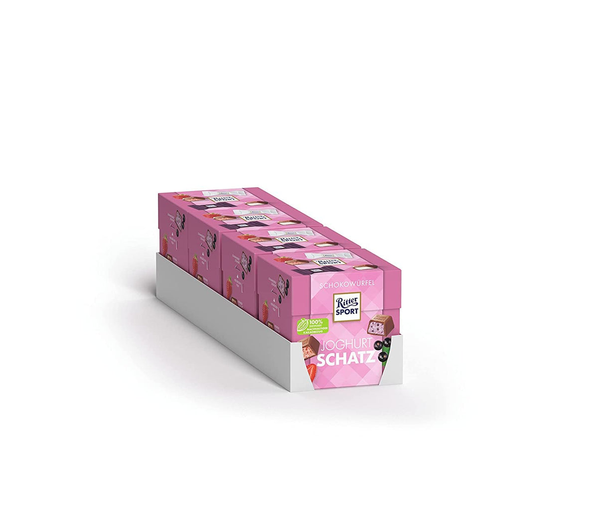 4x Ritter Sport Schokowürfel Joghurt Schatz 176g (4x176g)