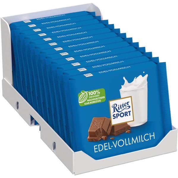 12x Ritter Sport Edel-Vollmilch Tafel 100g (12x100g)