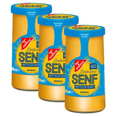 3x GUT&GÜNSTIG Senf mittelscharf 250ml (3x250ml)