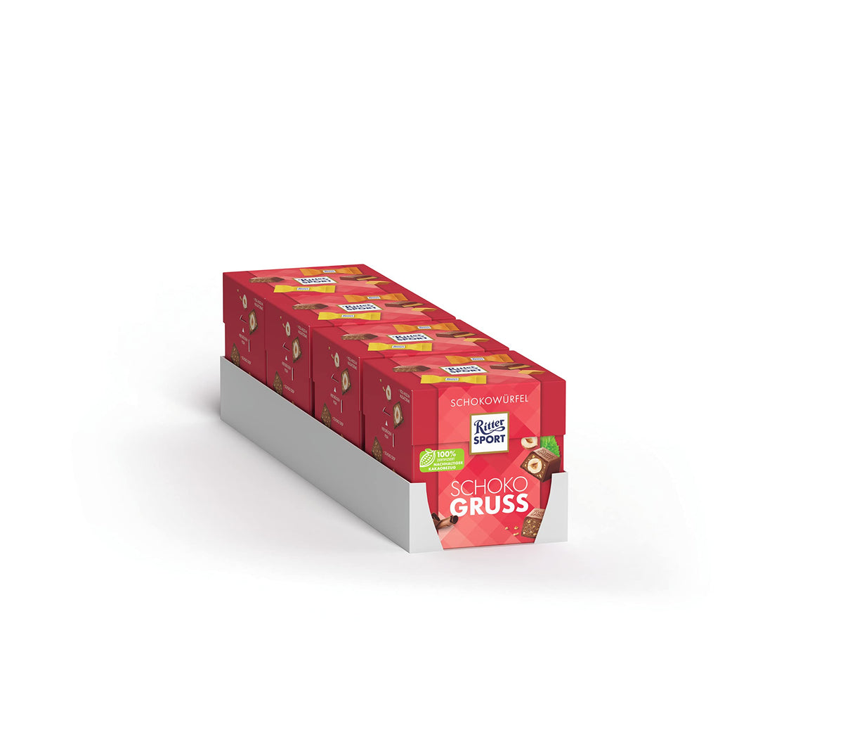 4x Ritter Sport Schokowürfel Schokogruß 176g (4x176g)