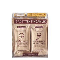 Mehmet Efendi Türkischer Kaffee Eine-Portion-Packung 6g - 12 Stück (72g)