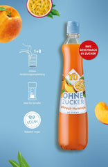 6x YO Sirup ohne Zucker Pfirsich Maracuja 0,7l (6x700ml)