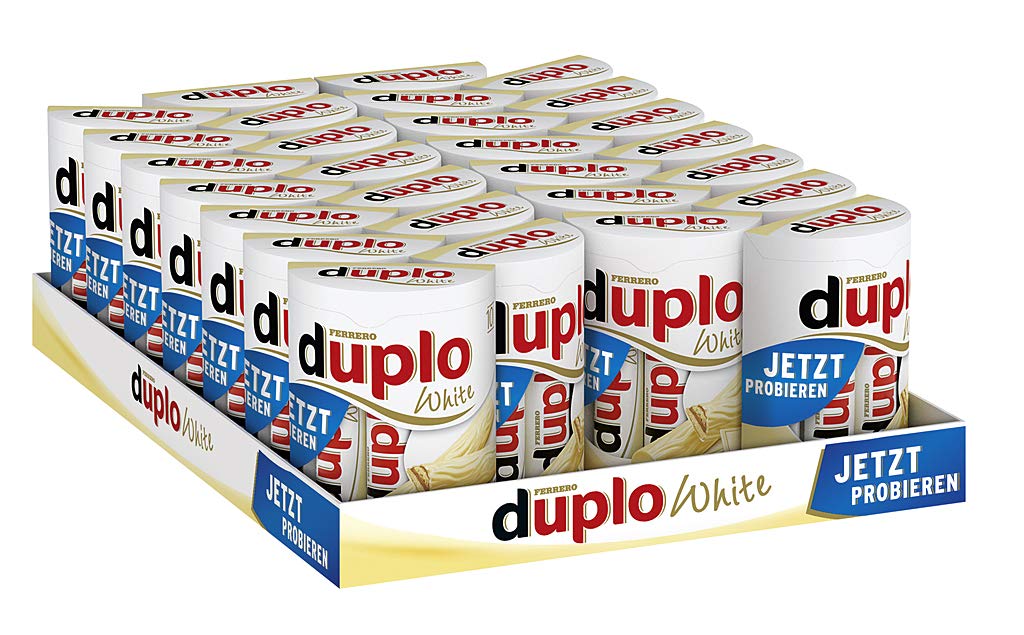 Ferrero duplo White – Schmeckt knusperleicht – 28 Packungen mit je 10 Einzelriegeln (28 x 182 g)