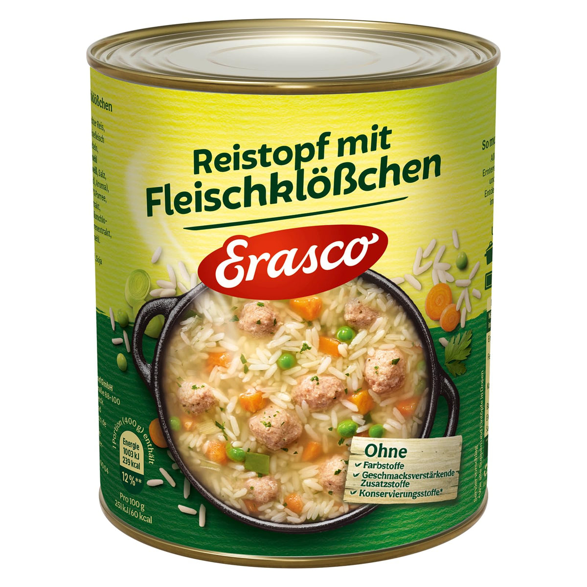 Erasco Reistopf mit Fleischklößen 800g