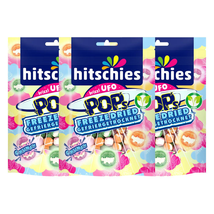 3x hitschies brizzl UFO Pops gefriergetrocknet  (3x50g) (150g)