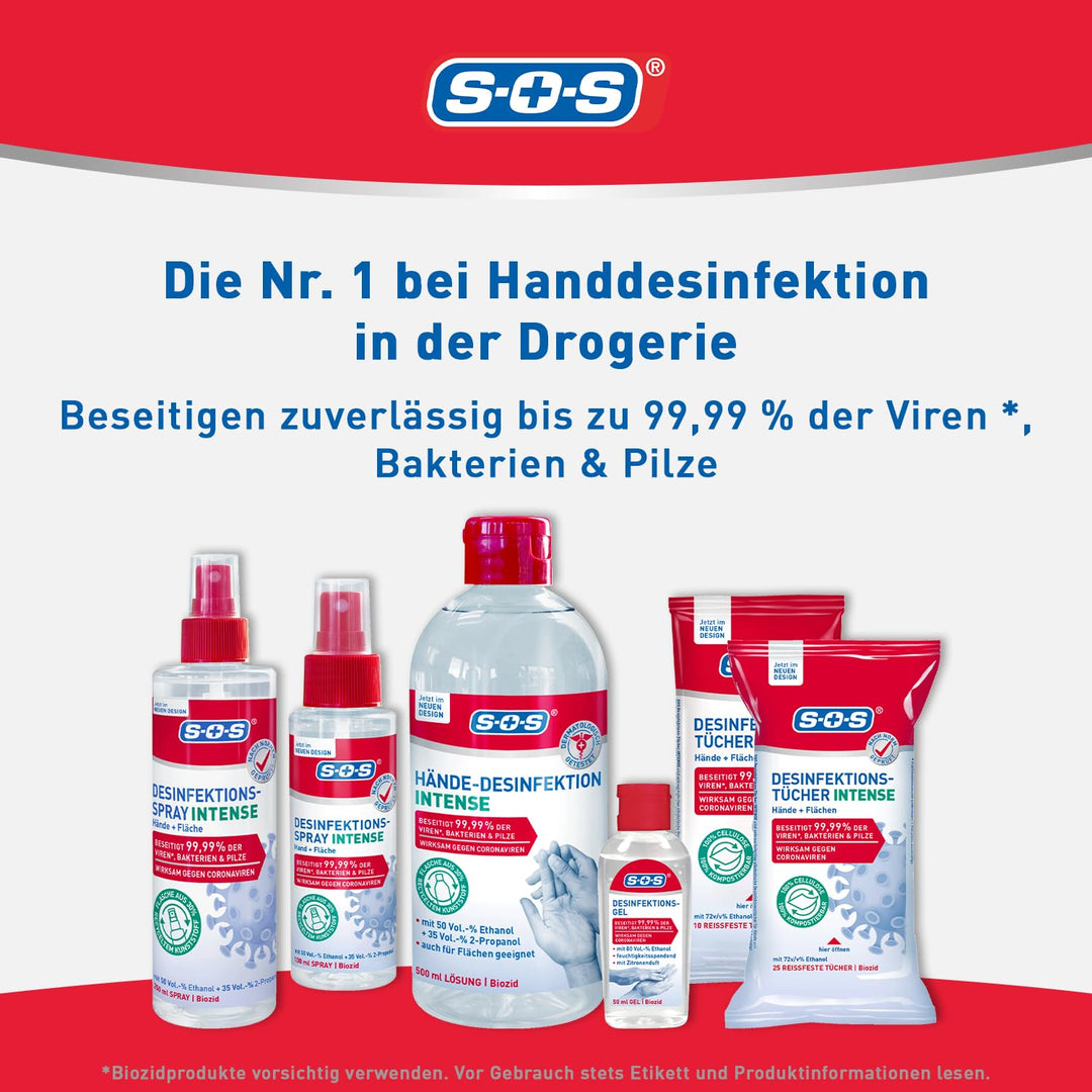 SOS Desinfektion Füße + Schuhe (1x 250ml) - schützt effektiv vor Fußpilzerregern - beseitigt zu 99,99% Bakterien, Pilze & Viren - Desinfektion von Füßen & Schuhen – parfümfrei & Allergiker geeignet