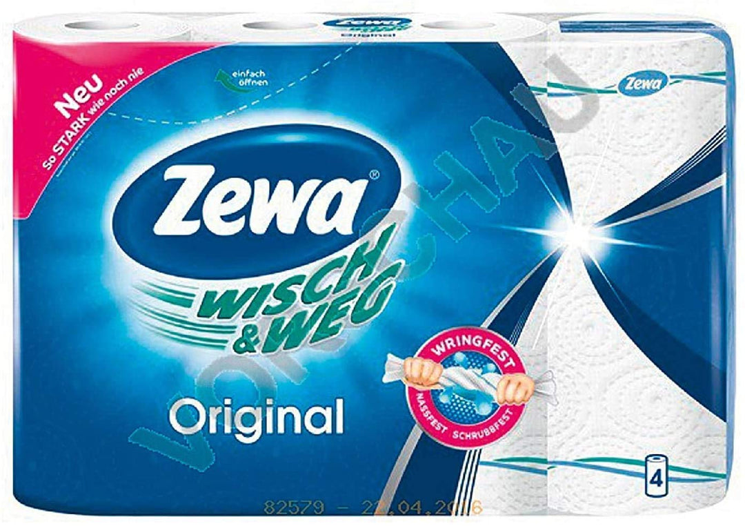 6x Zewa Wisch und Weg Küchenrollen Original je 4x45 Stück (6 Packungen x 4 Rollen)