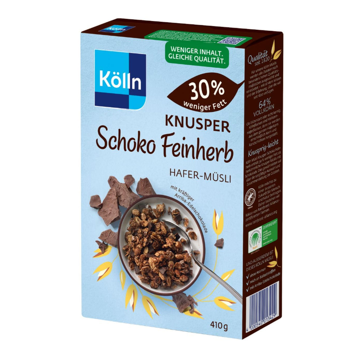 8x Kölln Müsli Knusper Schoko Feinherb 410g (8x410g)