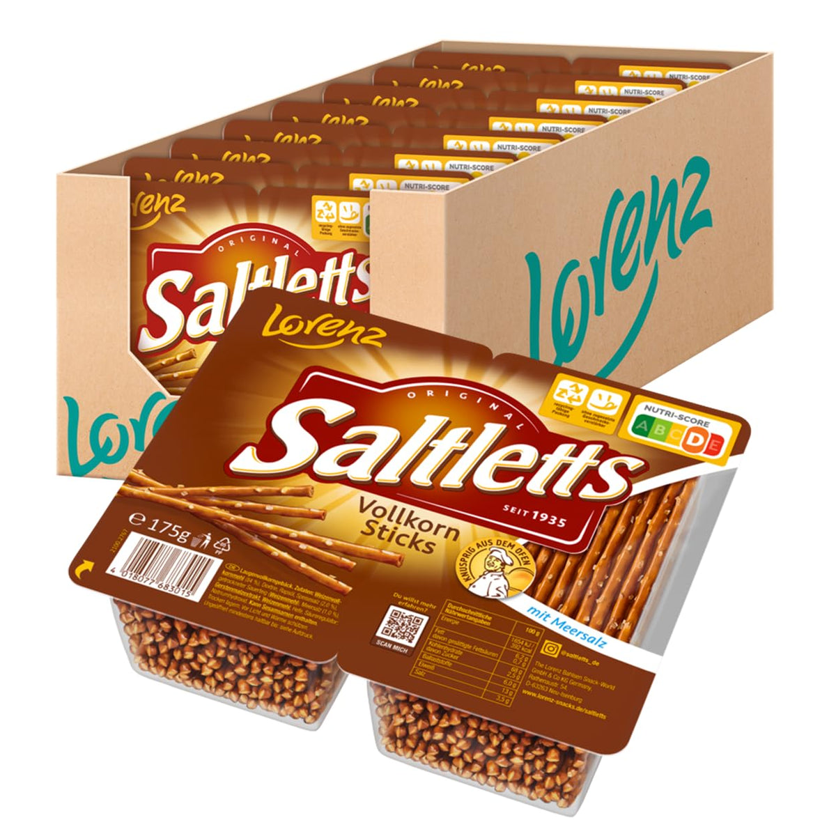 8x Lorenz Saltletts Sticks Vollkorn 175g (8x175g)