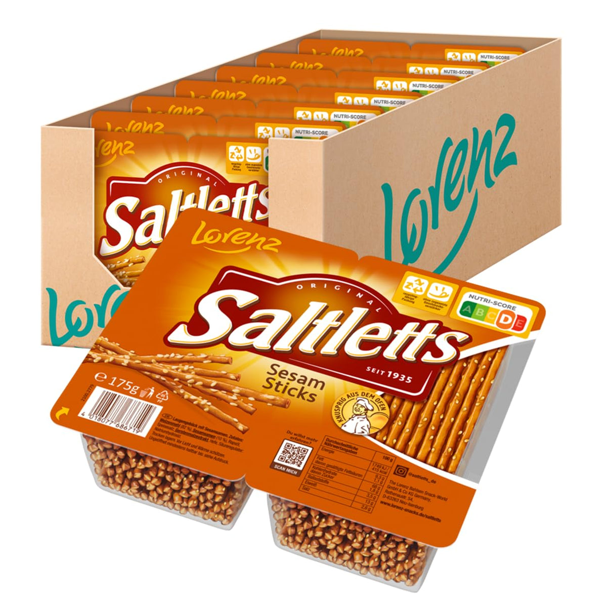 7x Saltletts Sticks Sesam 175g (7x175g)