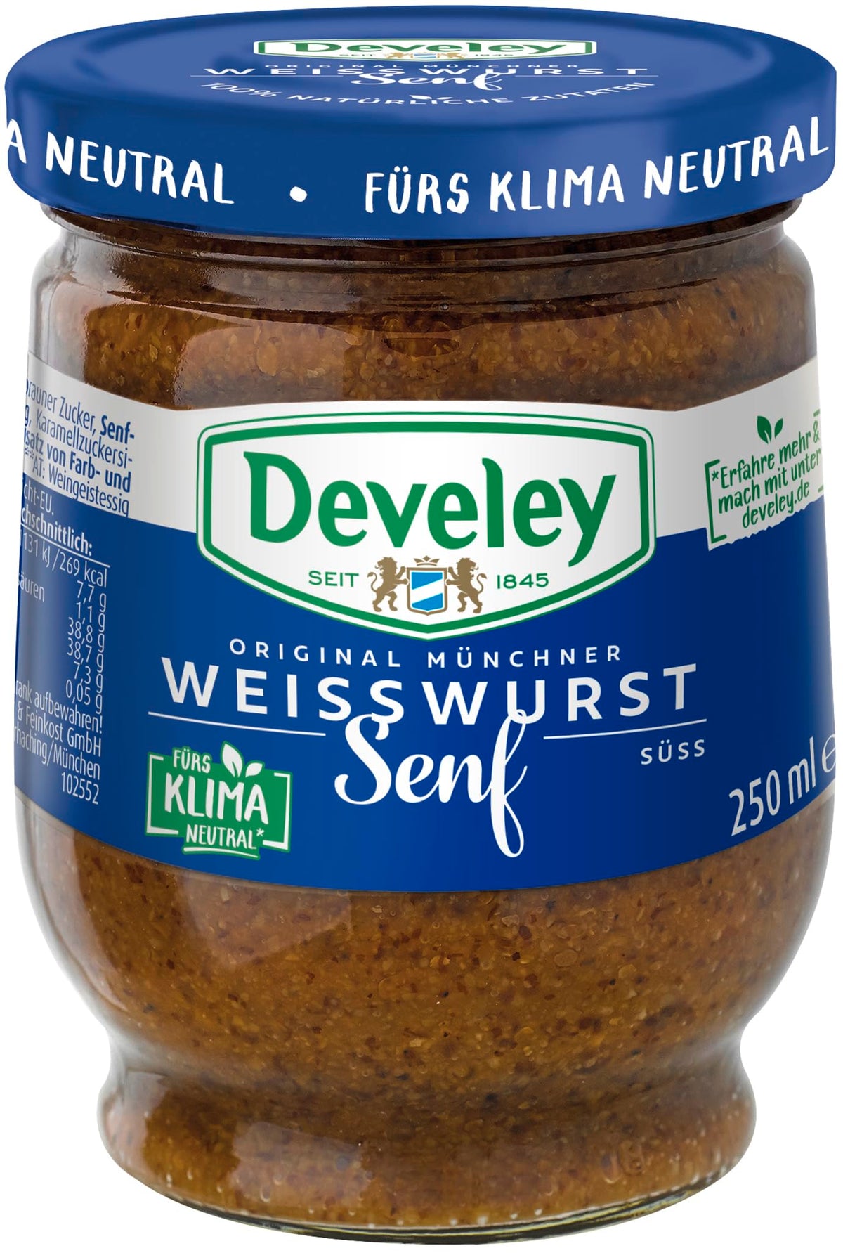 Develey Original Münchner Weißwurstsenf süß 250ml