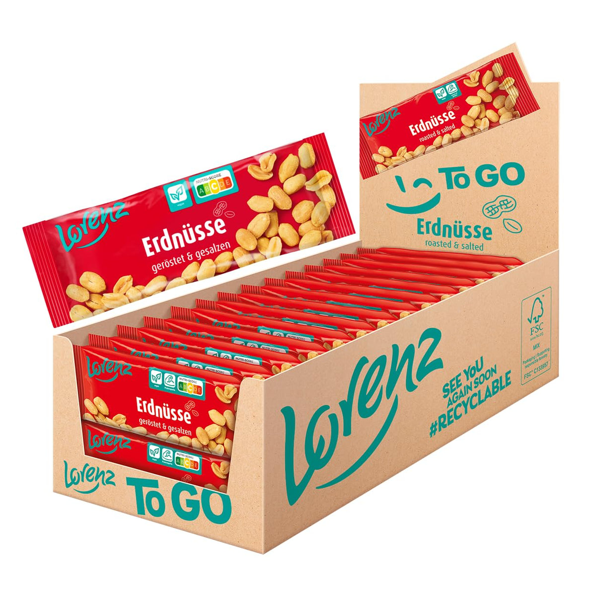 28x LORENZ Erdnüsse geröstet & gesalzen (28x40g)