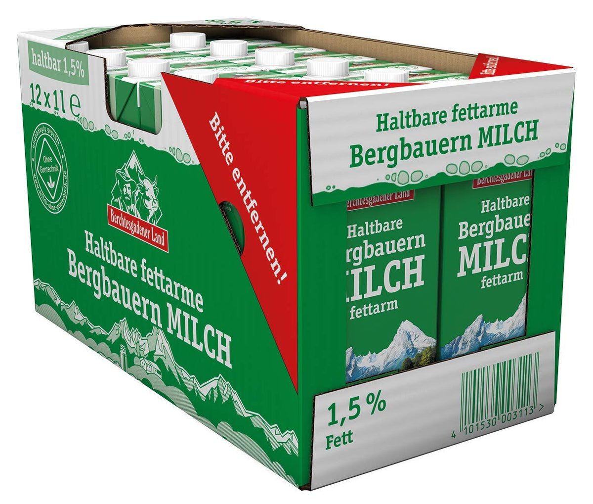 12x Berchtesgadener Land Bergbauern H-Milch 3,5%1l (12x1l)