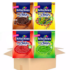 Hitschies Schnüre Set 1x Bunt 1x Cola 1x Erdbeere 1x Apfel Hitschler 4x125g (500g)