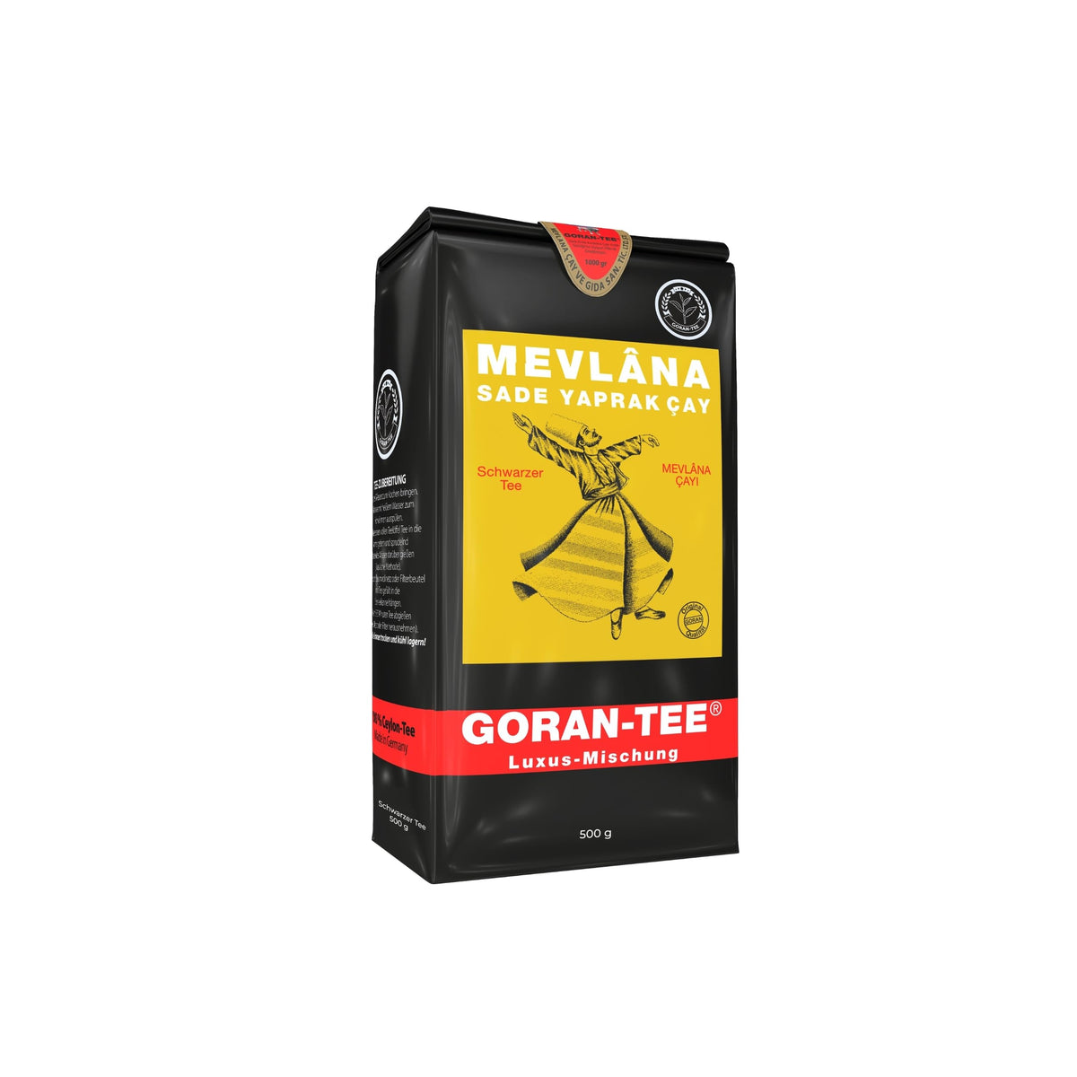 MEVLANA Goran Tee Luxus-Mischung Schwarztee 500g  – Aromatischer Schwarzer Tee, Orientalischer Tee, Premium Teegenuss 0,5kg