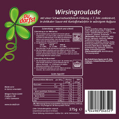Du darfst  Wirsingroulade mit Kartoffelwürfel 375 g