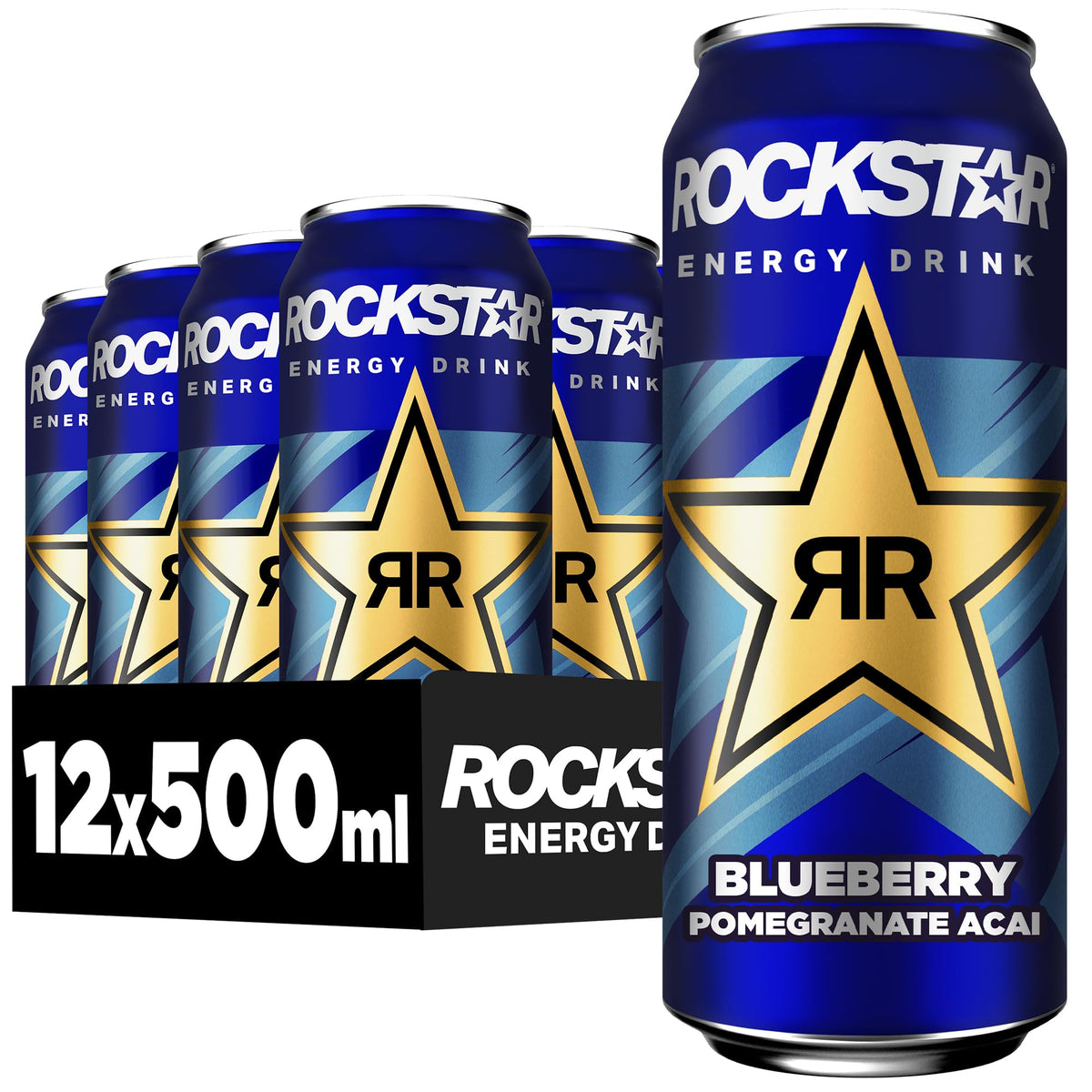 12x Rockstar Energy Drink Blueberry Pomegranate Acai 0,5l DPG (12x500ml)
