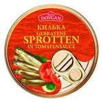 Produktbild anzeigen: DOVGAN Kilka Sprotten in Tomatensauce 240 g
