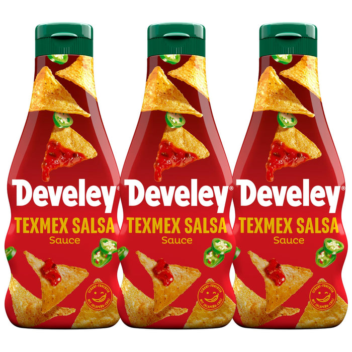 3x Develey Tex Mex Salsa Sauce 250ml (3x250ml)