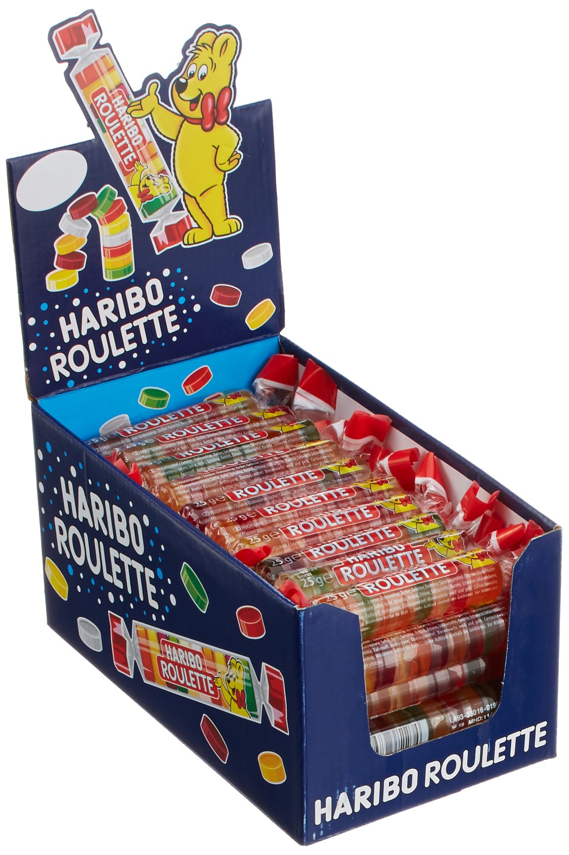 Haribo Roulette Fruchtgummi-Rolle 25g (50x25g) (1.25 kg)