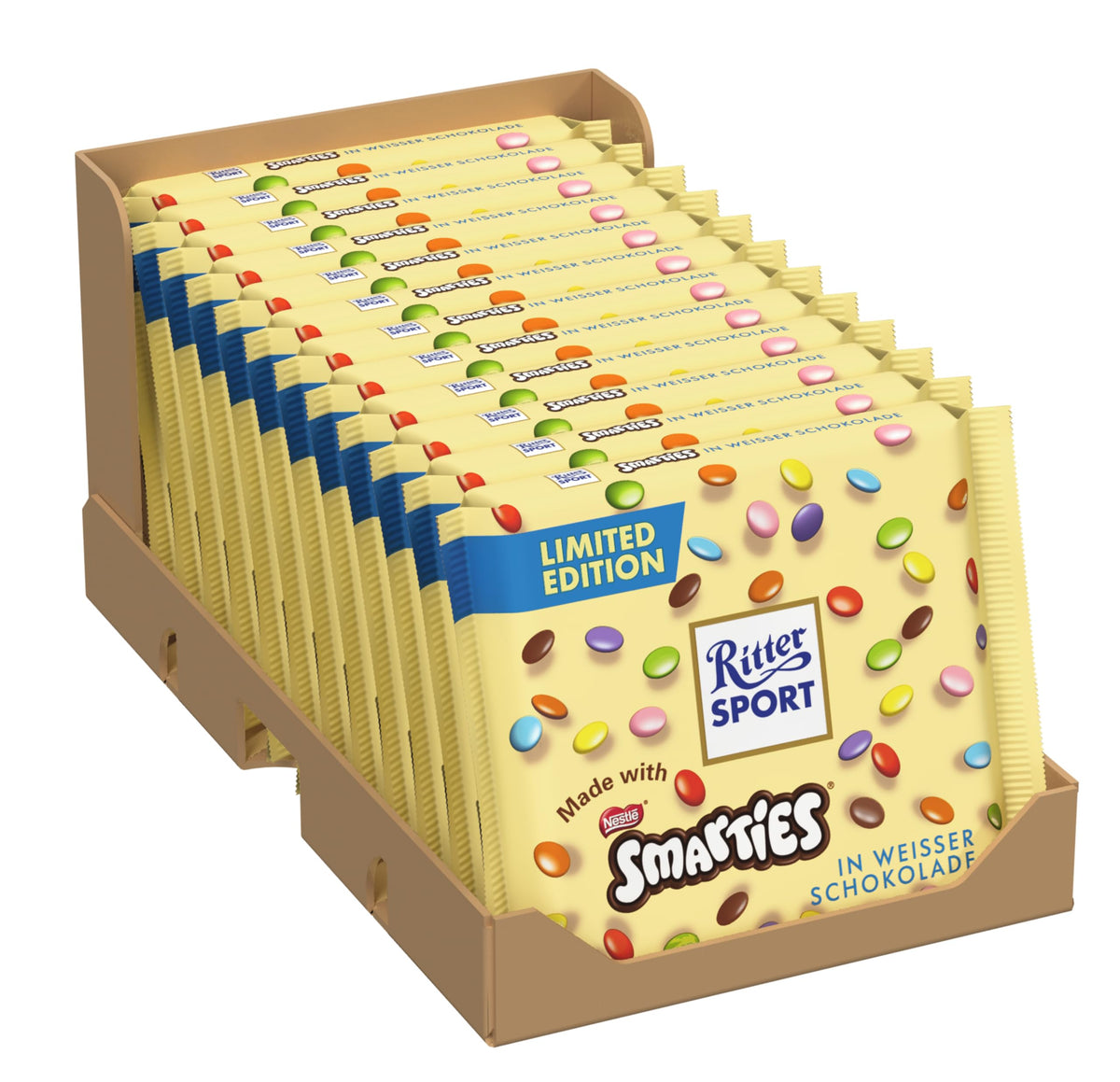 12x Ritter Sport Smarties Weiße Tafel 100g (12x100g)