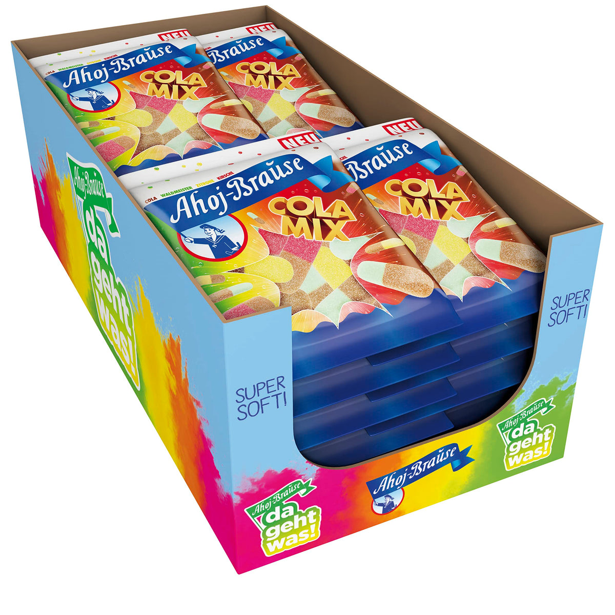 16x Ahoj-Brause Kaubonbons Cola Mix 150g (16x150g)