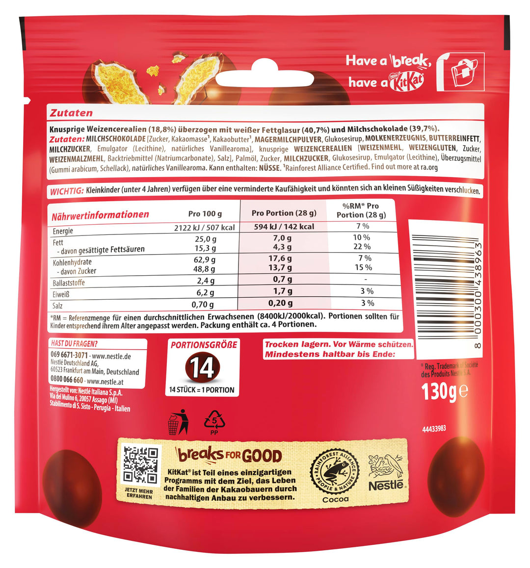 Kitkat Balls Milk 130g