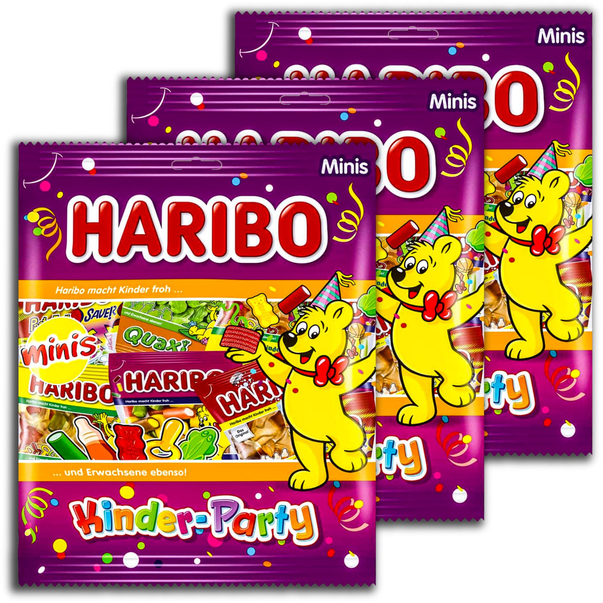 3x Haribo Kinder-Party Minis XXL 250g (3x250g)